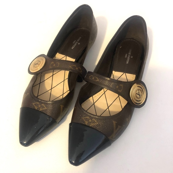 Louis Vuitton Shoes - Louis Vuitton LV Monogram Brown Leather Flats 7